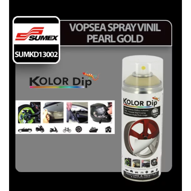 Vopsea spray cauciucata Kolor Dip 400ml - Pearl gold