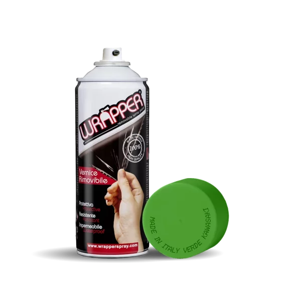 Wrapper, removable spray film, 400 ml - Kawasaki green