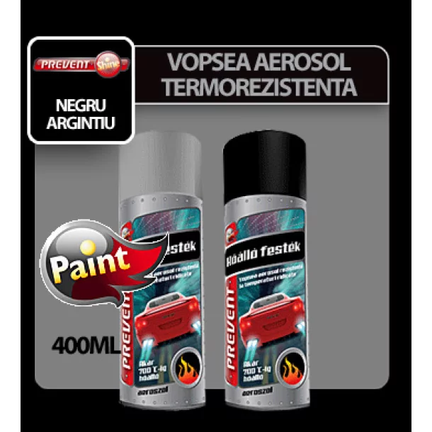 Prevent heat resistan paint aerosol 400ml - Silver