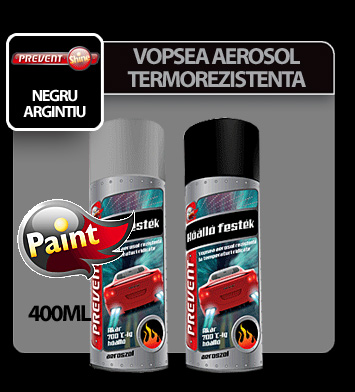 Vopsea termorezistenta aerosol Prevent 400ml - Negru thumb