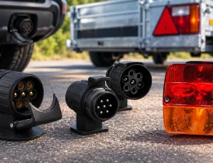 Instalația electrică a remorcii: 7 sau 13 poli, adaptoare și lămpi