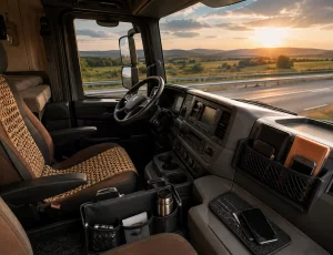 Accesorii cabină camion: confort, organizare și siguranță la drum